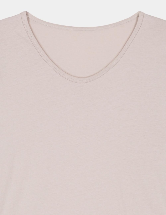 Tee Shirt Cathia Taupe 100% Coton Taupe | Femme Harris Wilson Tee-shirts & Tops