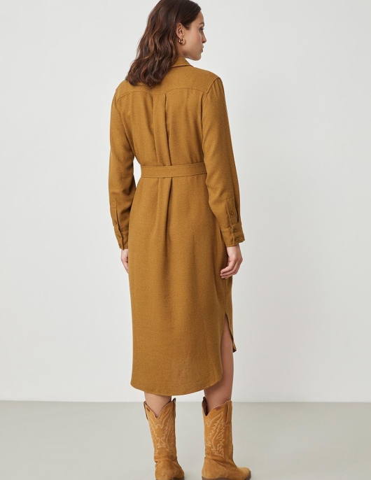 Robe Alynette Moutarde Ambre | Femme Harris Wilson Robes & Jupes