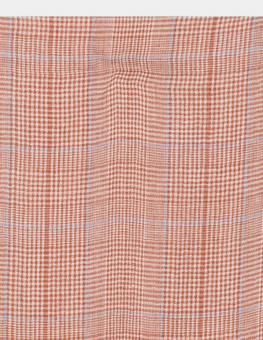 Foulard Yaelle Orange 100% Laine Pied De Poule | Femme Harris Wilson Accessoires