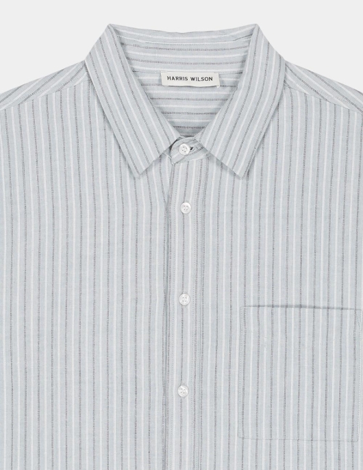 Chemise Bleuen Bleu 100% Coton Ray Oxford | Homme Harris Wilson Chemises